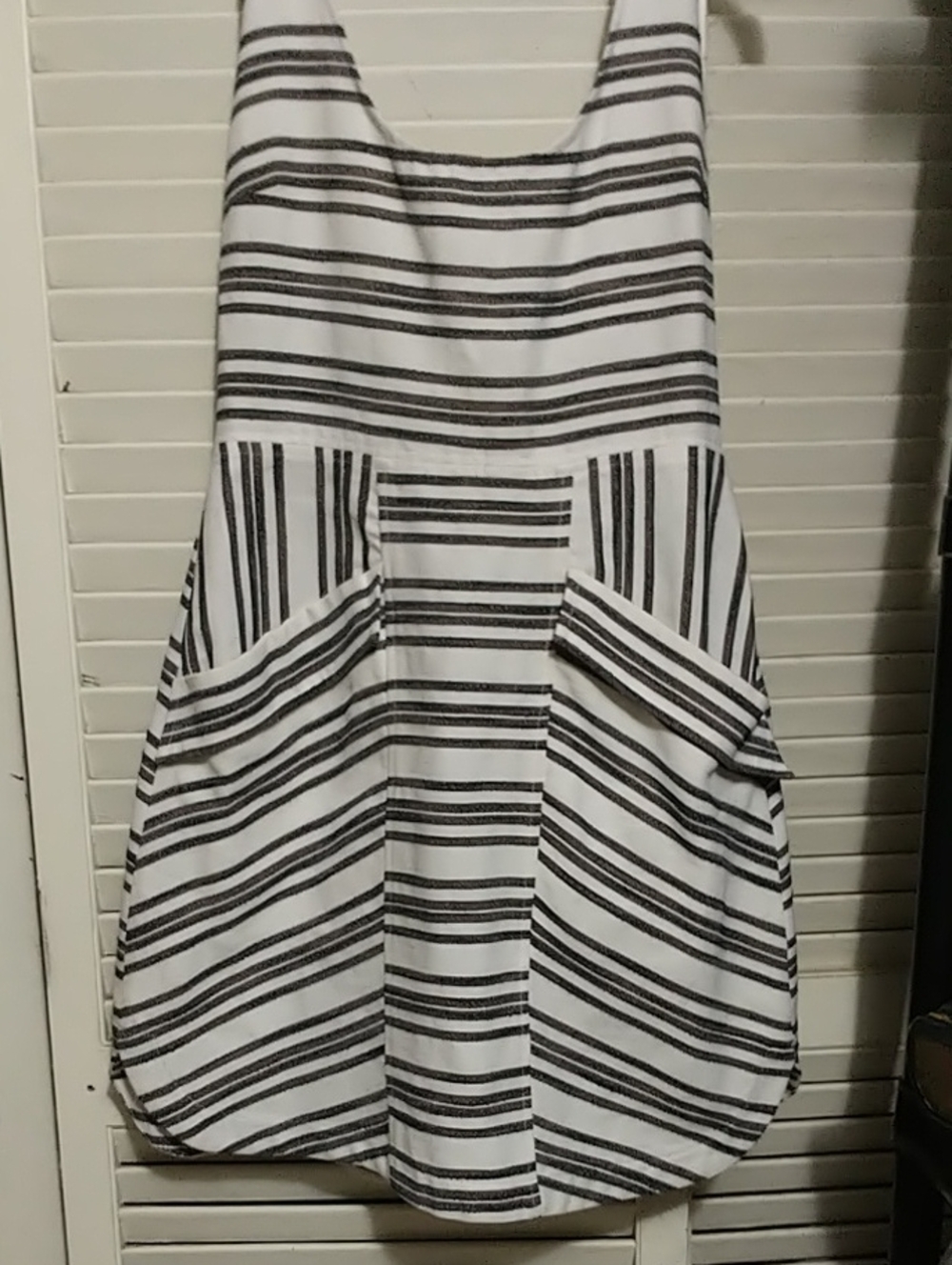 ALC Striped Black and White A-Line Pocket Halter Dress Sz 4